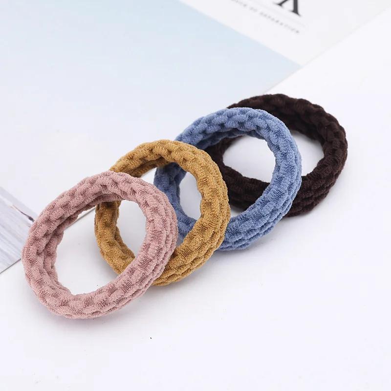 20 pièces femmes filles Simple basique élastique bandes de cheveux cravates Scrunchie support bandes