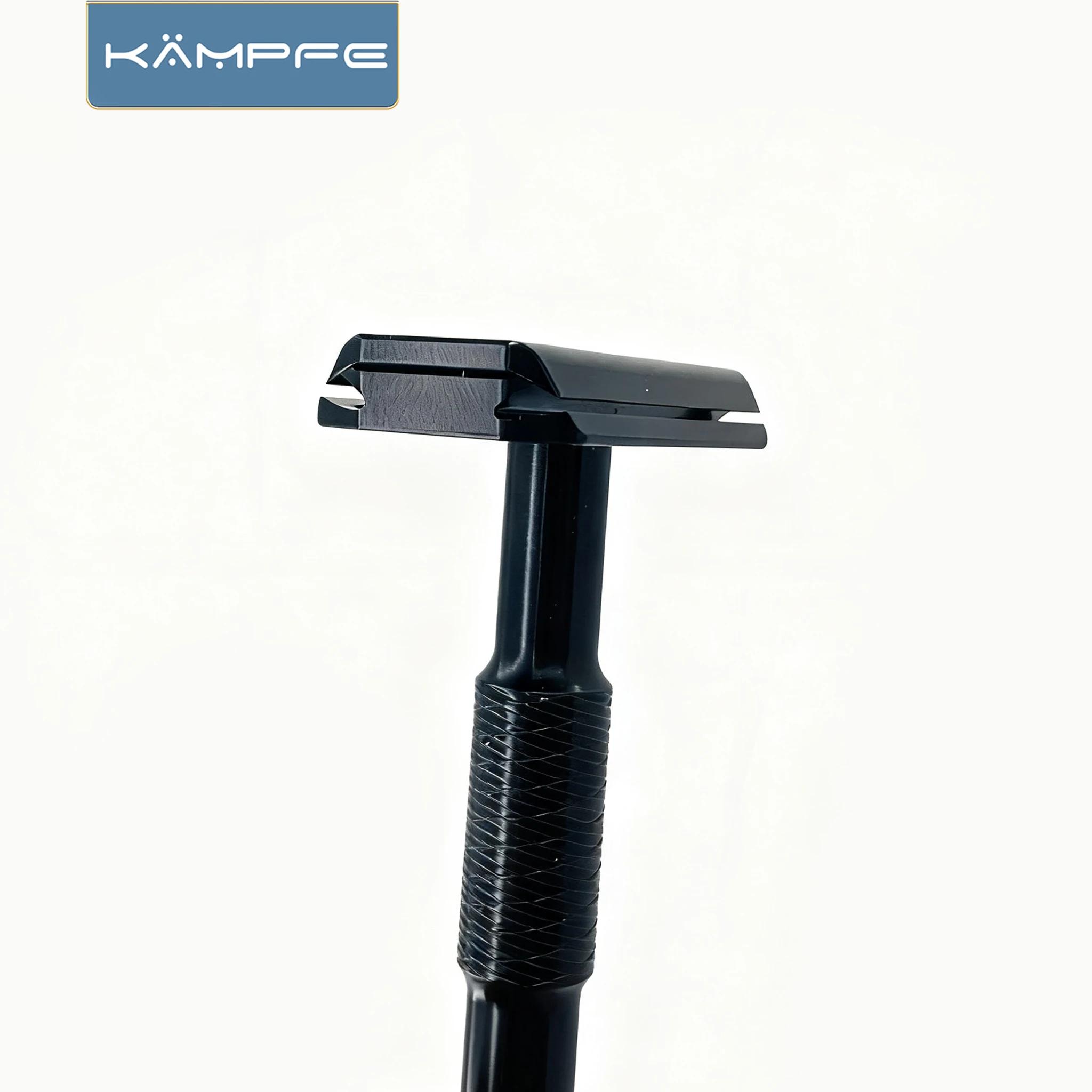 Kampfe – rasoir Vintage à Double tranchant pour hommes, en aluminium antidérapant, pour toilettage h