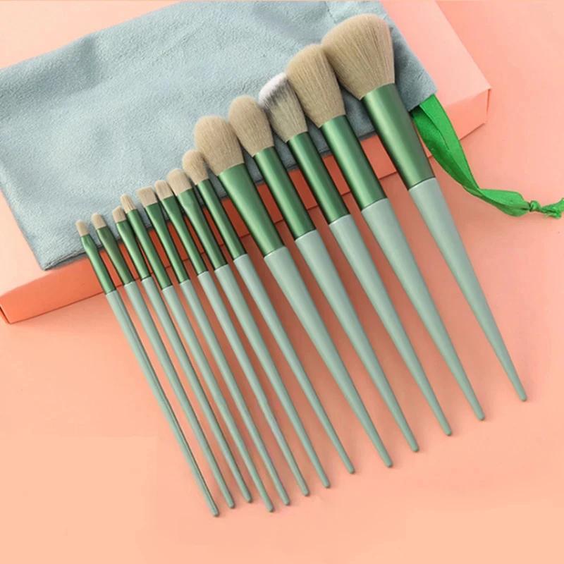 13 pièces ensemble de pinceaux de maquillage ombre à paupières fond de teint femmes brosse cosmétiqu