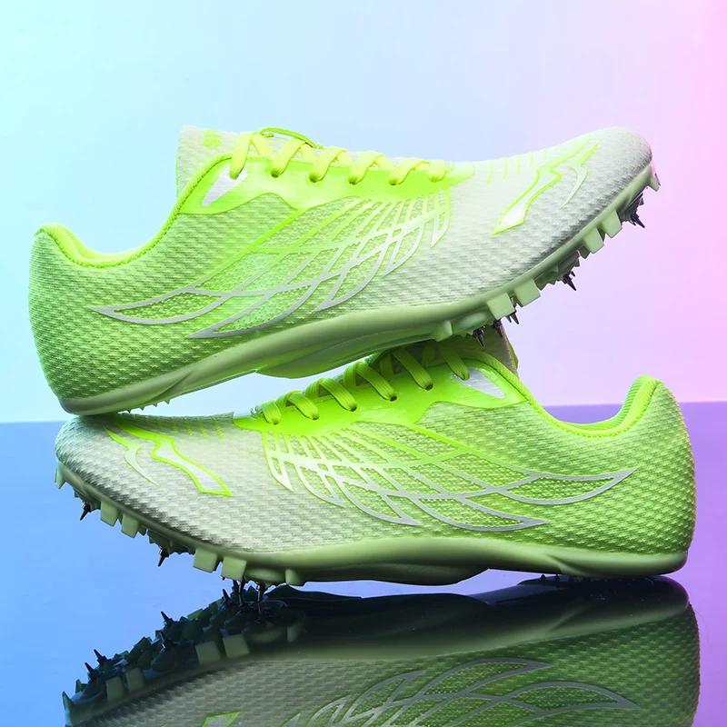 Chaussures athlétisme compétition homme femme - Baskets extérieur antidérapantes - Entraînement étudiants