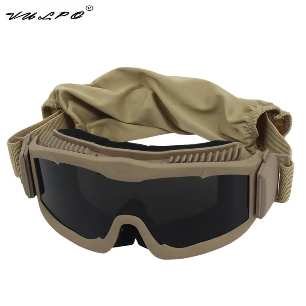 VULPO lunettes tactiques Airsoft Paintball lunettes de tir coupe-vent Anti-buée lunettes randonnée a