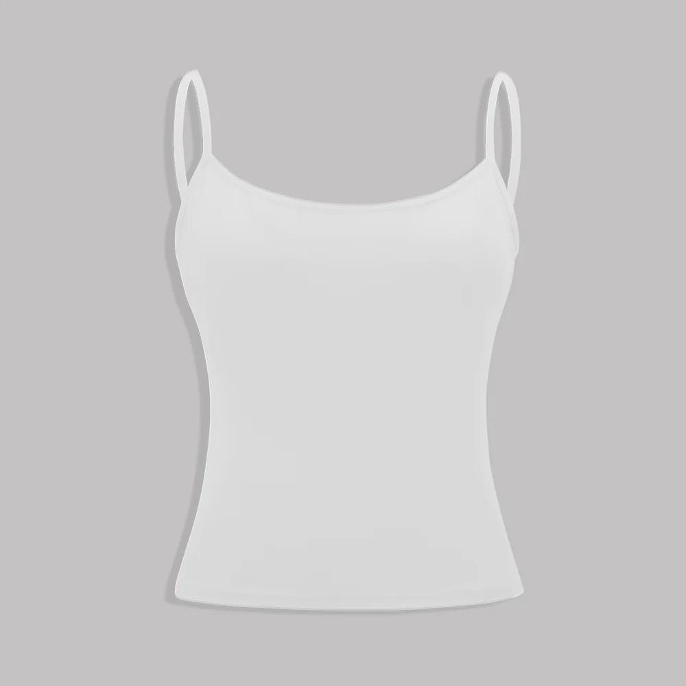 Débardeur à bretelles pour femmes, haut Slim pour mode d'été, polyvalent, décontracté, respirant, ti