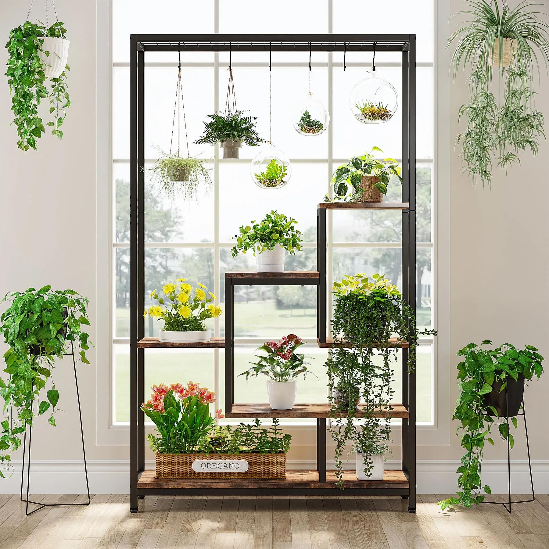 Tribesigns Support pour plantes d'intérieur à 5 niveaux de hauteur, grande étagère pour plantes en m