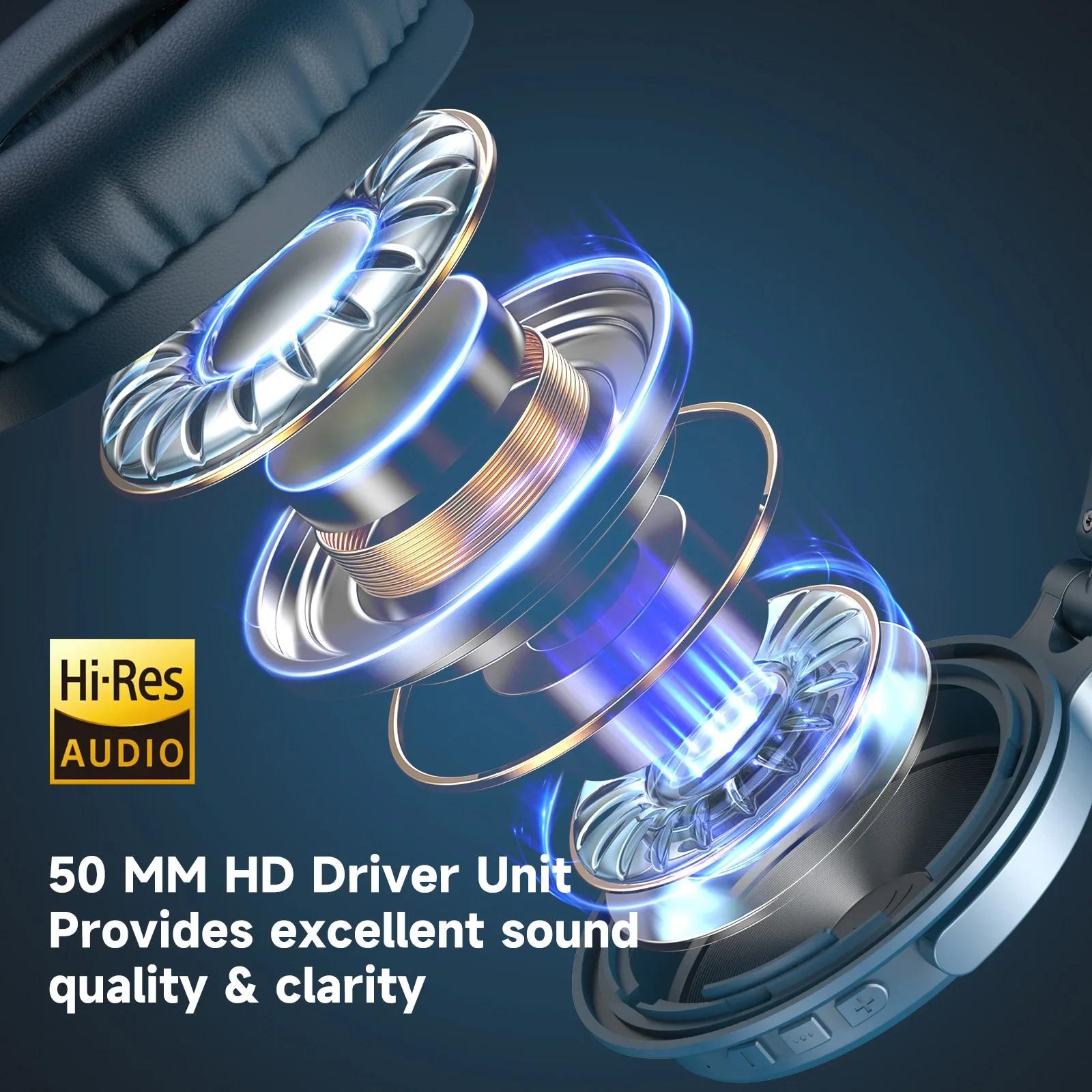 Oneodio Pro C casque sans fil Bluetooth 5.2 sur l'oreille avec Microphone Audio haute résolution cas