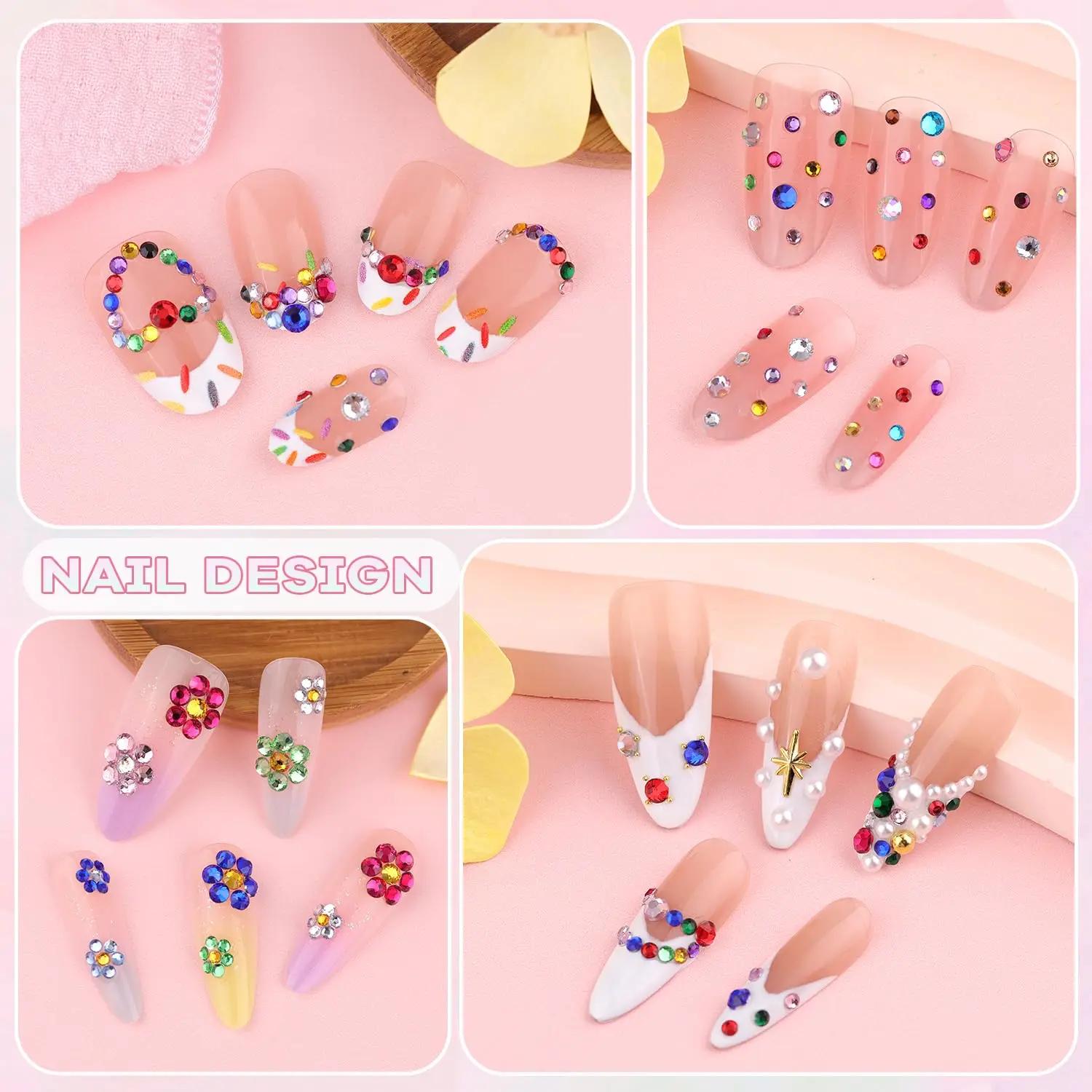 5000 pièces petits strass en résine pour Nail Art, strass colorés 2/3MM pierres précieuses pour ongl