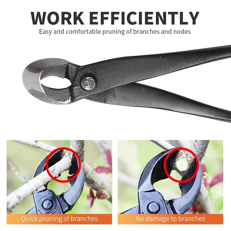 Onnfnag coupe-raine professionnelle coupe-bonsaï ciseaux à bord Concave outils de bonsaï en acier po