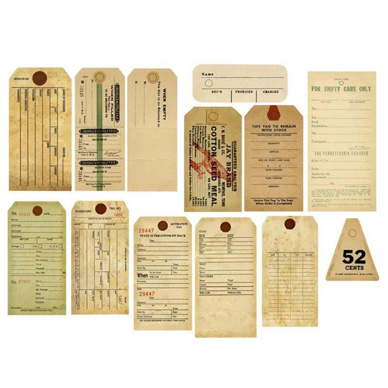 Autocollants de matériel de scrapbooking d'étiquette rétro, journal indésirable, autocollants vintag