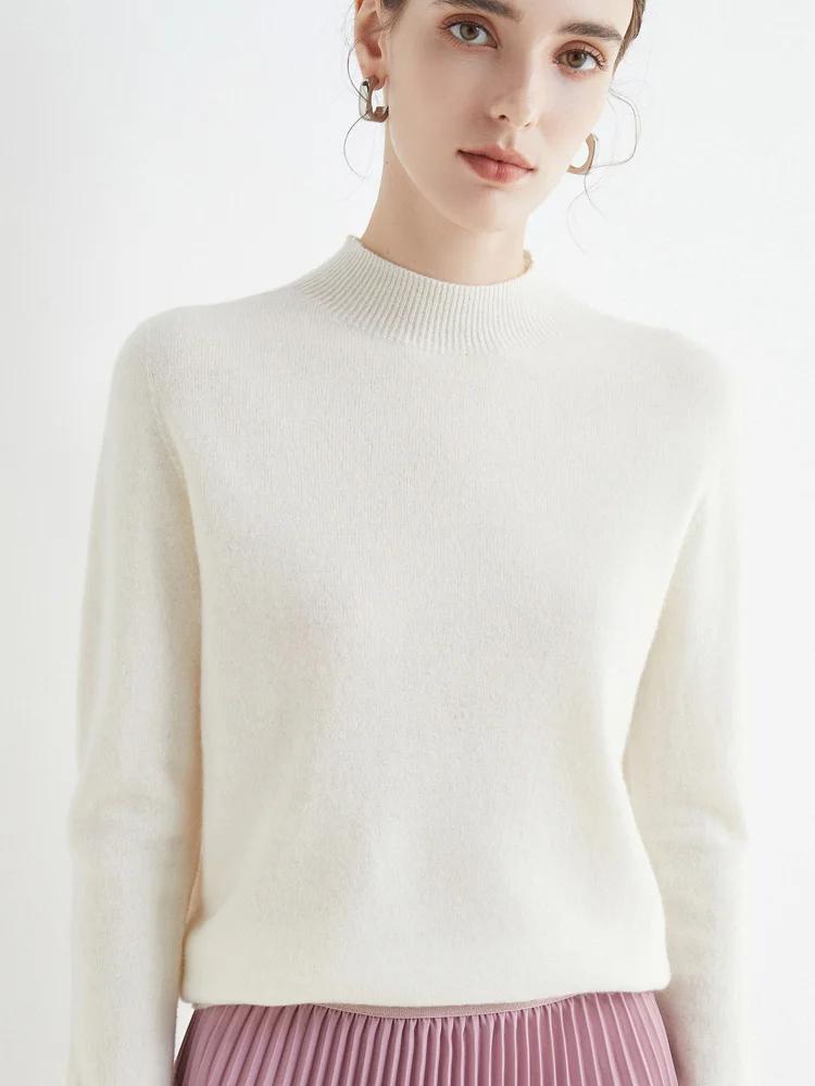 AOSSVIAO 2026 Automne Hiver Pull Col Montant Uni pour Femme, Tricot Décontracté, Vêtements Féminins,