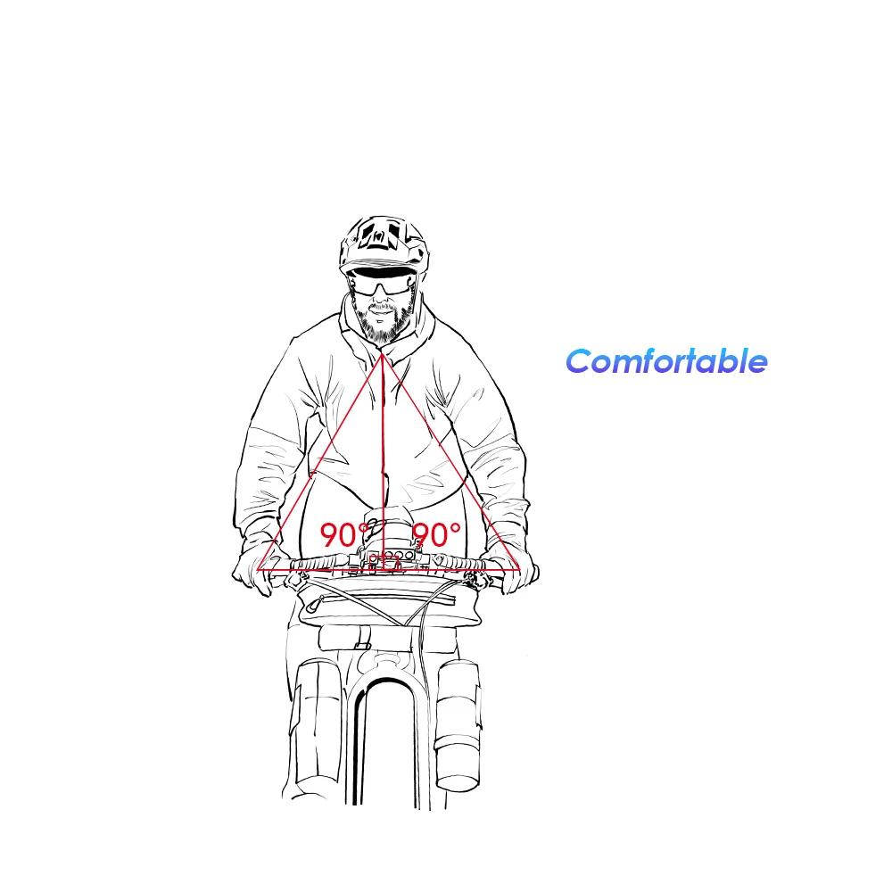 Guidon de vélo VTT Funsea Zeus Big Fit pour Fat Bike, Trekking, Gravel, avec support de téléphone po