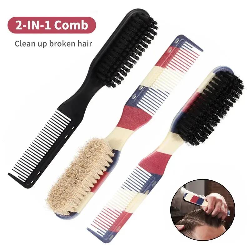 Nouveau Style barbier cou Duster brosse Double face rayé Salon outils de coiffure pour épilation vis