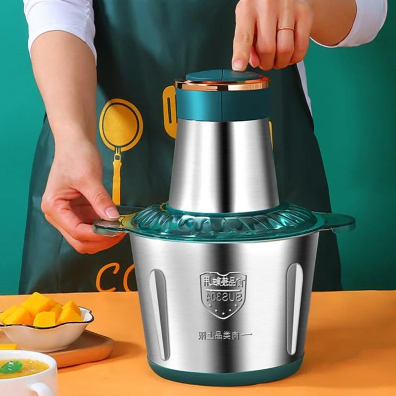 Hachoir à viande multifonctionnel, robot culinaire domestique, hachoir à viande électrique en acier 