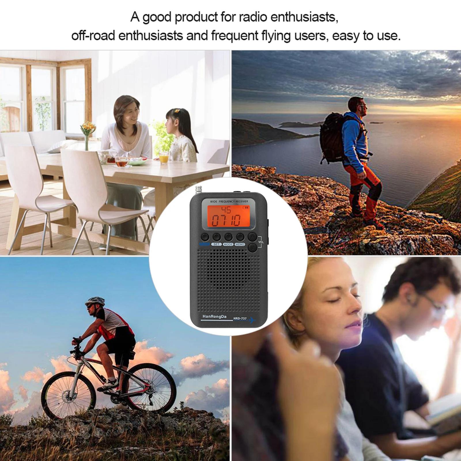 HRD-737 Portable Book ine Bande Radio Avion Bande Récepteur FM/AM/SW/ CB/Air/VHF Bande Mondiale avec