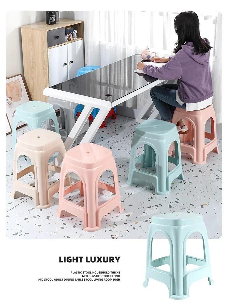 Chaise de salle à manger empilable en plastique, tabouret de salle à manger à la maison, chaise de s