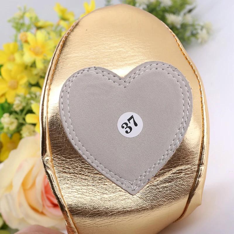 Chaussons ballet cuir filles femmes USHINE - Chaussures danse semelle fendue yoga enfants