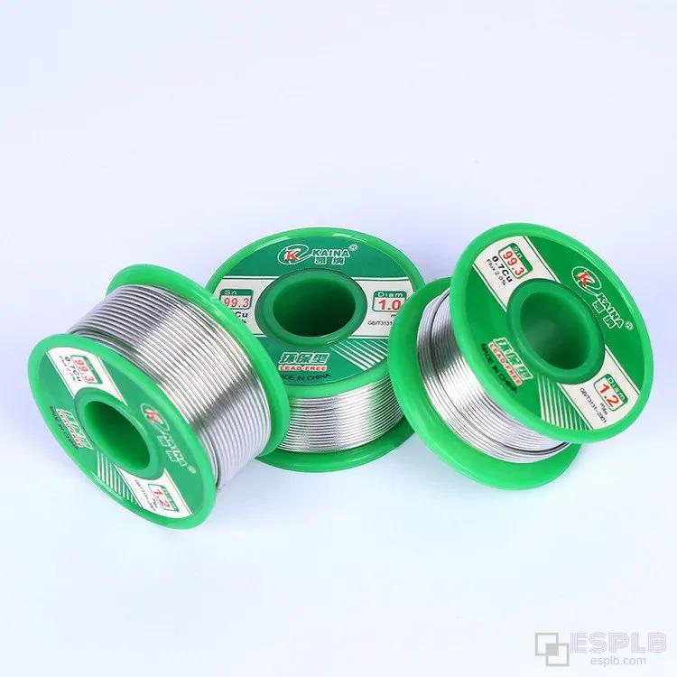 ESPLB-Fil à souder à noyau de colophane, Sn99.3 Cu0.7 50G, sans plomb, 18mm, 0.5mm, 0.6mm, 0.8mm, 1.