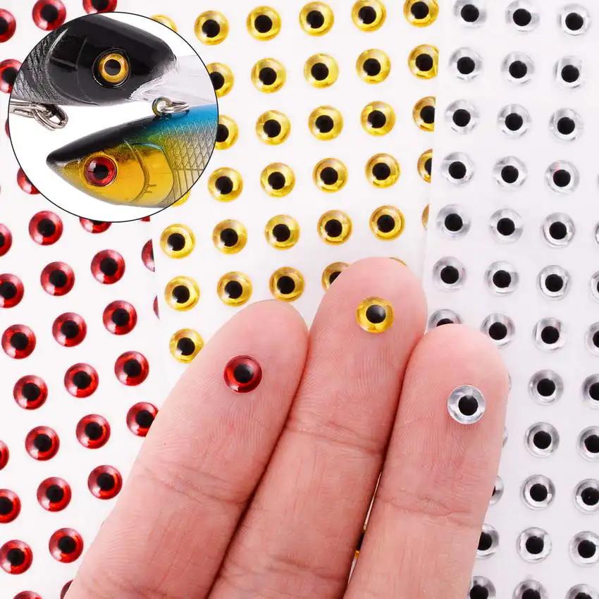 100 pièces leurre de pêche oeil 3D 3mm 4mm 5mm 6mm 7mm 8mm 9mm 10mm 12mm simulation leurres de pêche