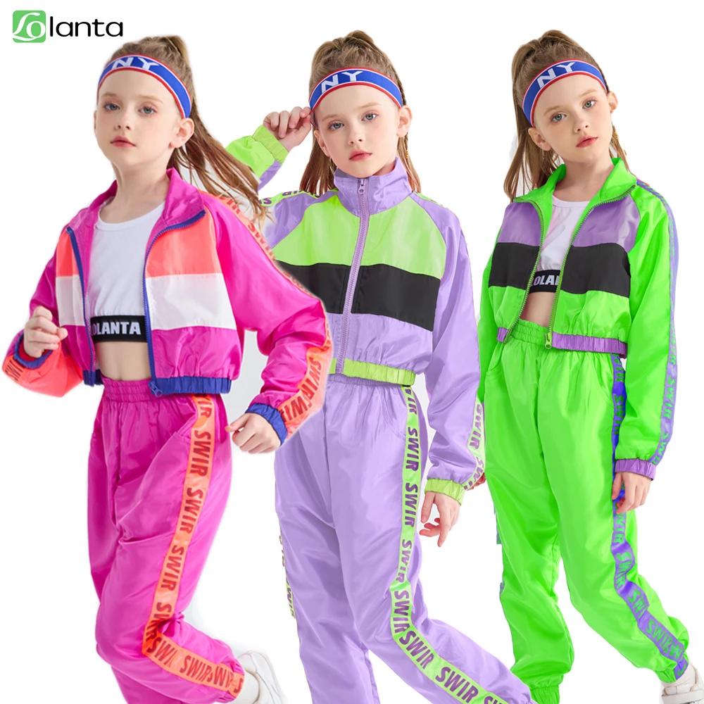 LOlparquet-Ensemble de vêtements de danse pour filles, costume de performance d'équipe de jazz moder