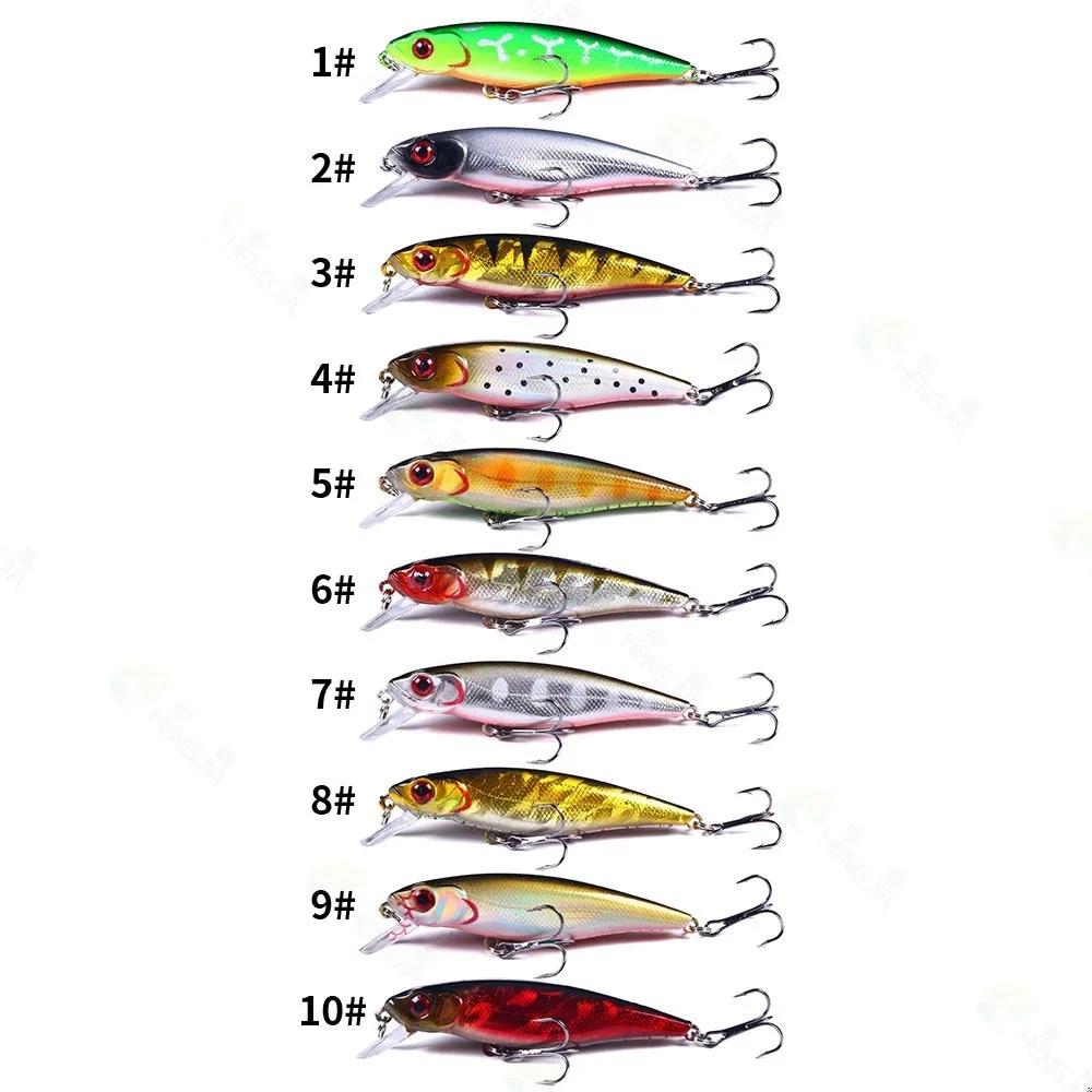 1 pièces leurre de pêche méné 88mm 9.2g appât dur flottant Wobbler Jig appât manivelle carpe bar ray