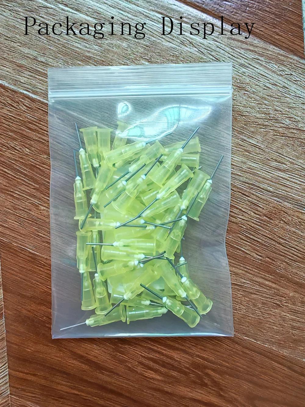 Distributeur de seringues liquide de précision droites, 50 pièces, pointes d'aiguilles 14/15/16/18/1