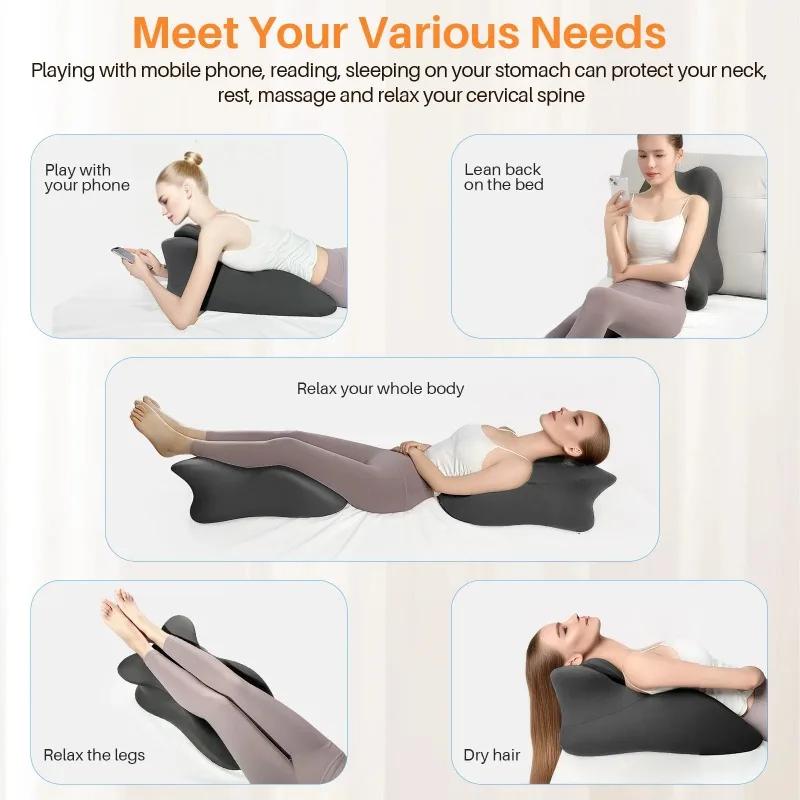 Oreiller compensé multi-positions en mousse à mémoire de forme, oreiller sujet ergonomique avec hous