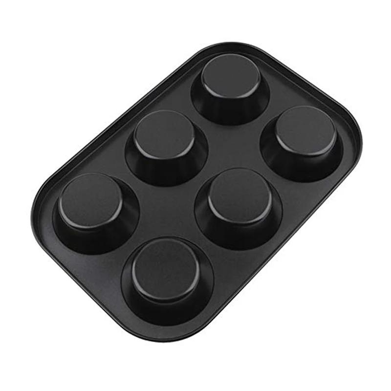 6/12 tasses carré Cupcake Pan Muffin plateau Cupcake moule Muffin Pan acier au carbone plat de cuiss