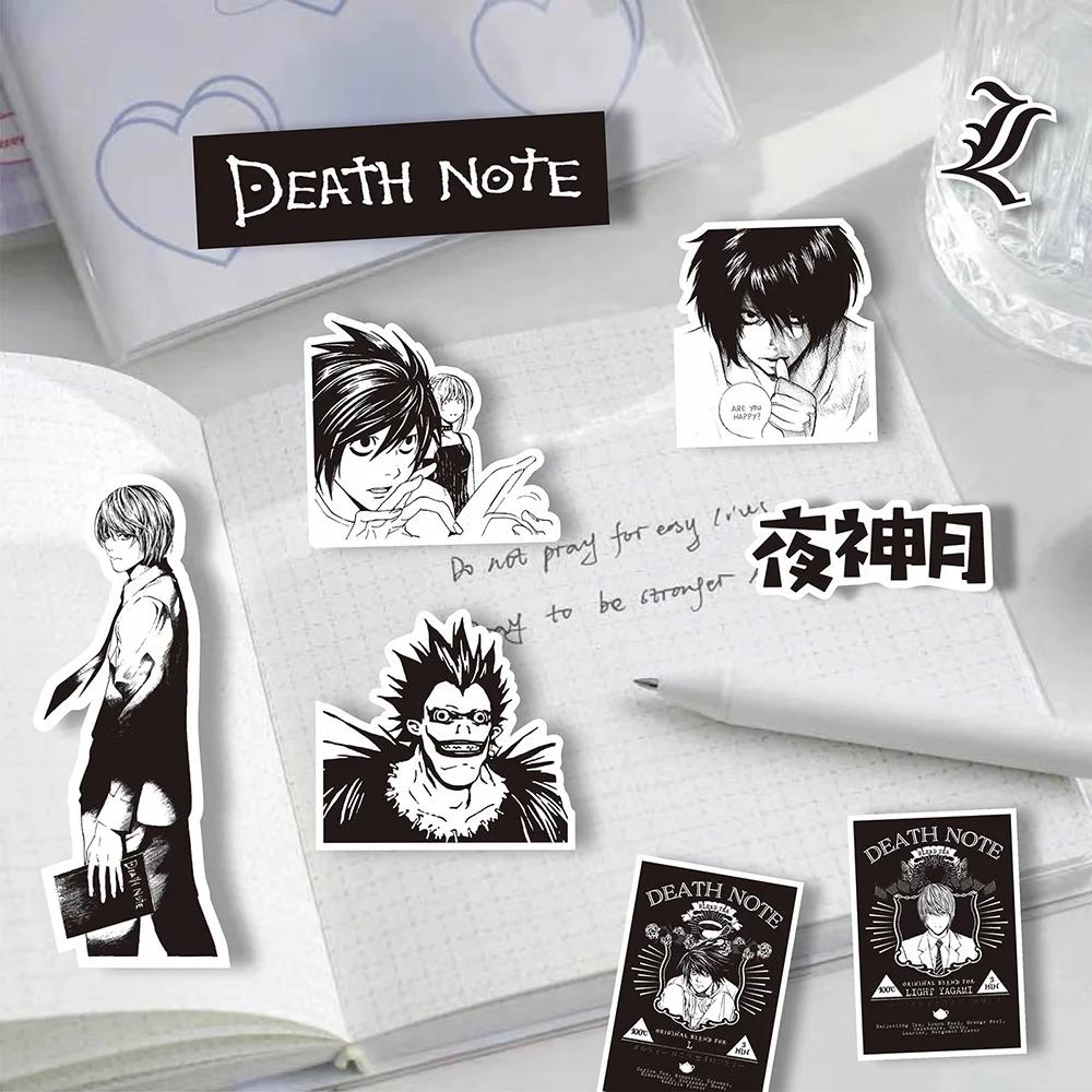10/30/65 PIÈCES Anime Note De Mort Autocollants Noir Blanc Autocollants Décoration BRICOLAGE Scrapbo
