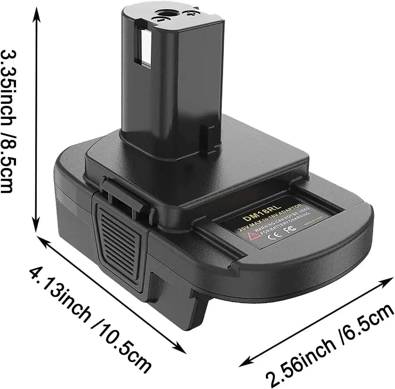 Adaptateur de batterie avec port USB pour Dewalt vers pour outils Ryobi pour batterie Milwaukee, con