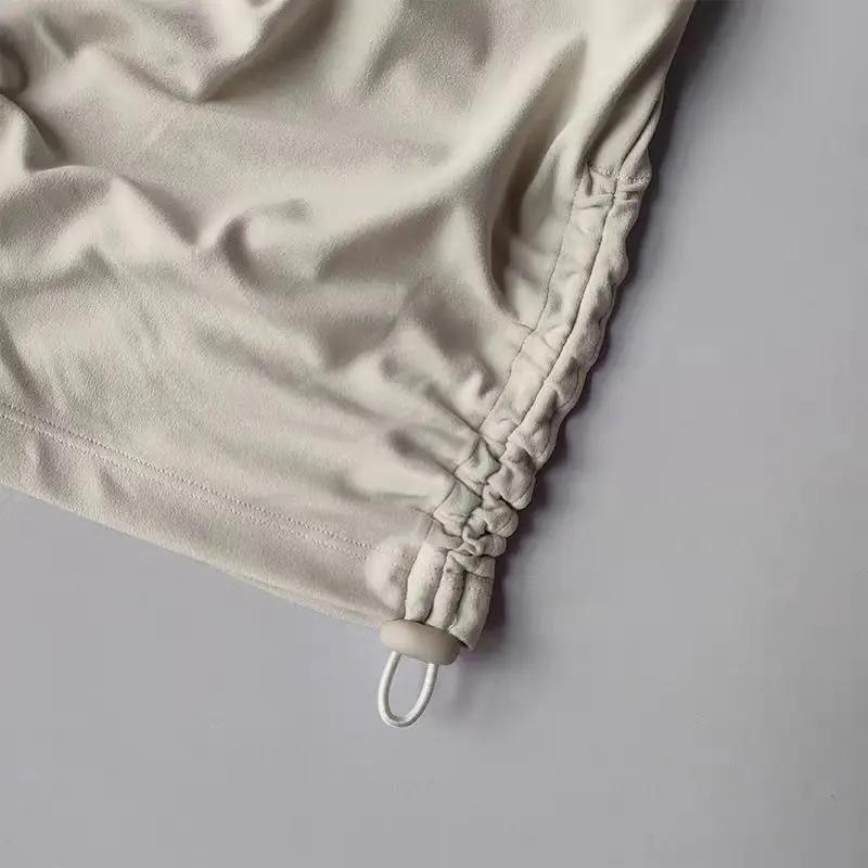 Shorts de yoga taille haute ajustables pour femmes avec cordon de serrage, effet push-up et contrôle