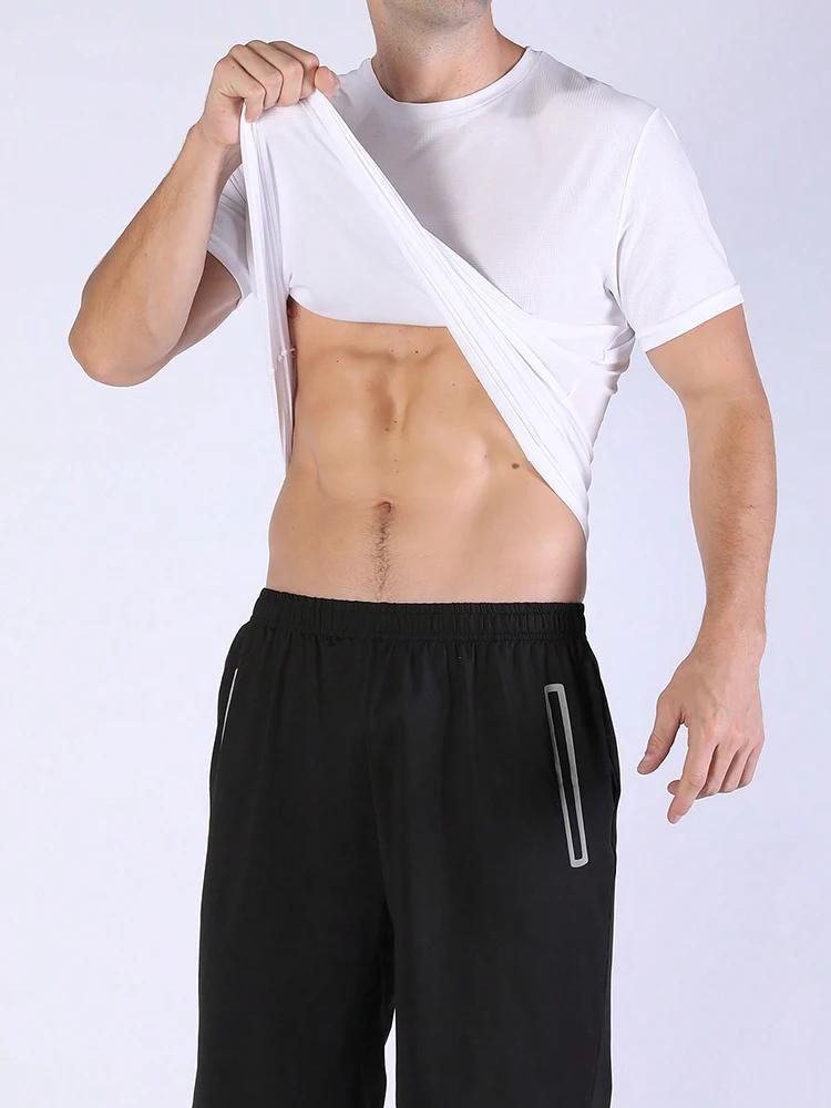 T-shirt de sport à séchage rapide ultraléger pour homme, haut léger, respirant, solide, document, en