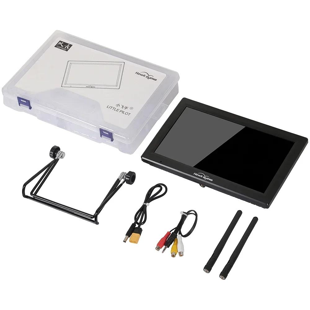 Moniteur FPV Hawkeye Little Pilot Captain X 10,2", double 5.8G RX/1000lux/DVR/HDMI, prise en charge 