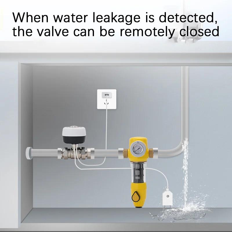 Vanne intelligente pour eau et gaz, commande vocale à distance via application, alarme automatique d