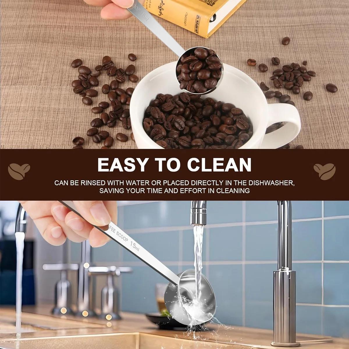 Cuillère à café en acier inoxydable, cuillère à soupe cuillère à mesurer cuillère à café à Long manc