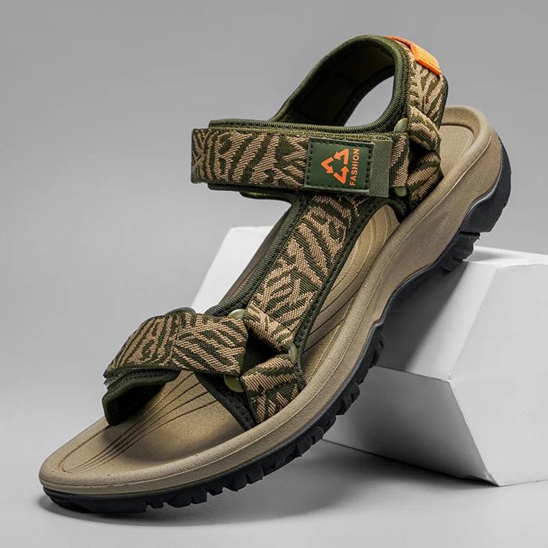Sandales d'extérieur à bout ouvert pour hommes, chaussures de randonnée respirantes, sandales de pla