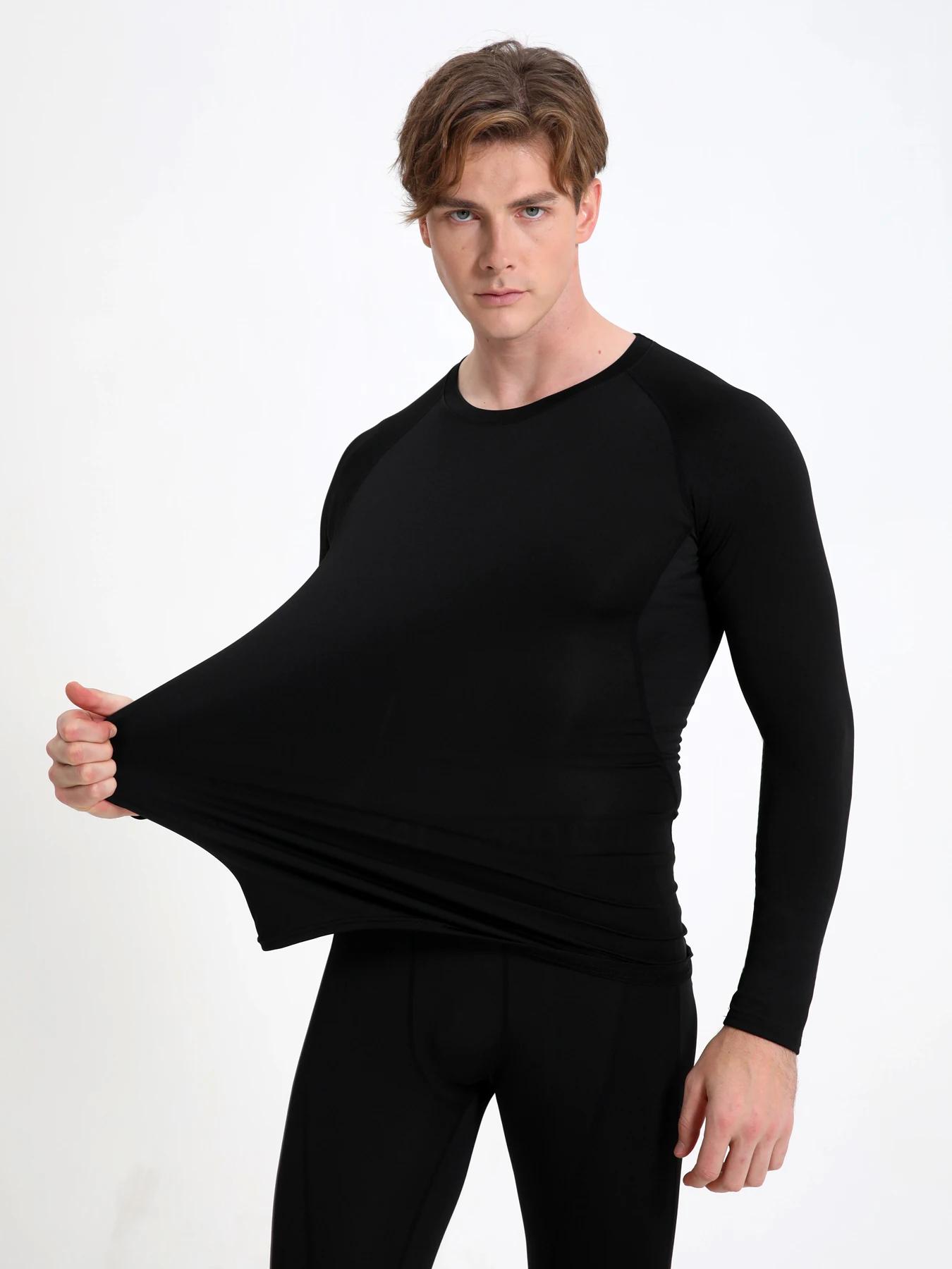 Chemises de compression à manches longues pour hommes, obtenez la coupe rapide, entraînement athléti