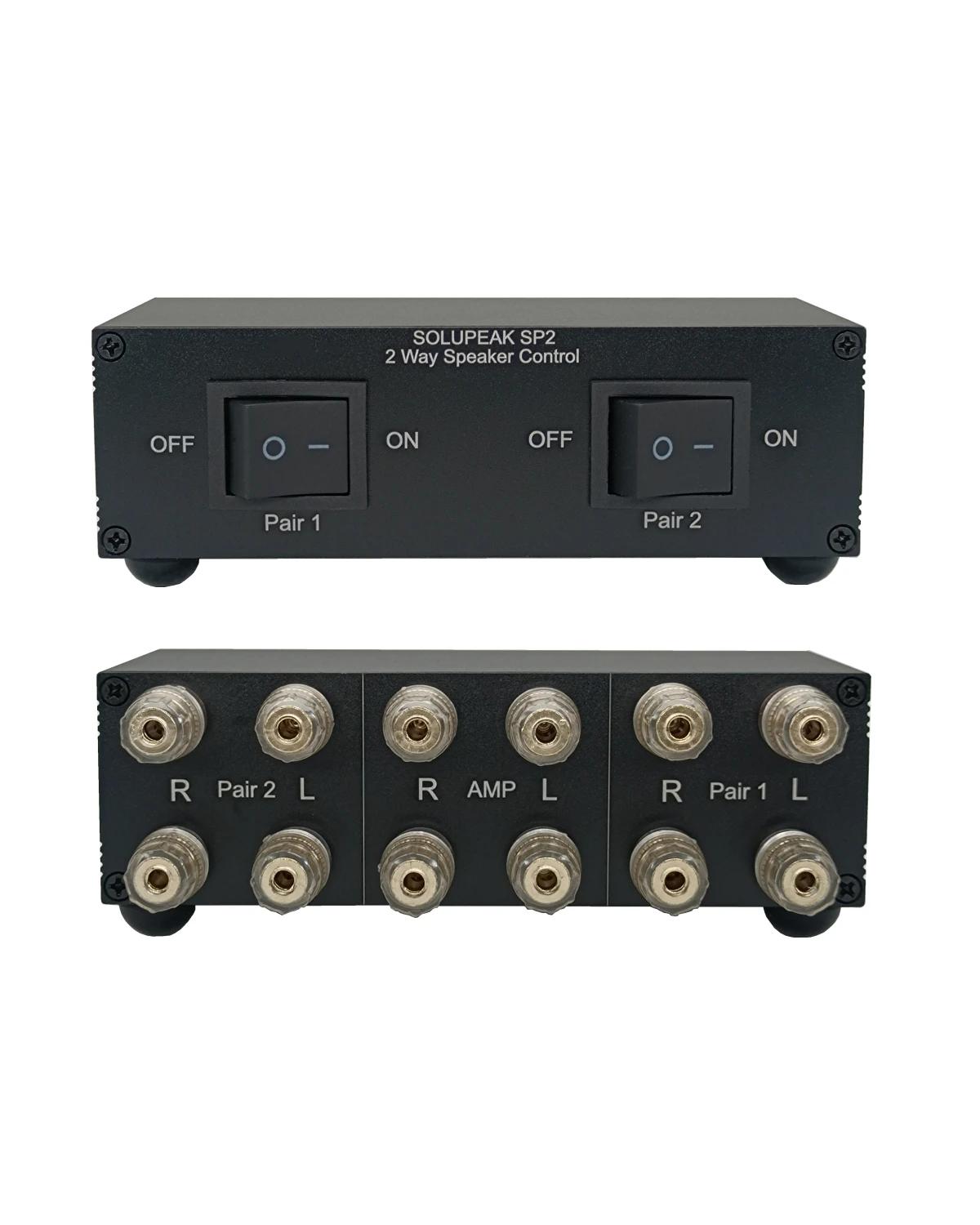 Commutateur de haut-parleur audio stéréo à 2 voies, sélection de haut-parleur à 2 zones, distributio