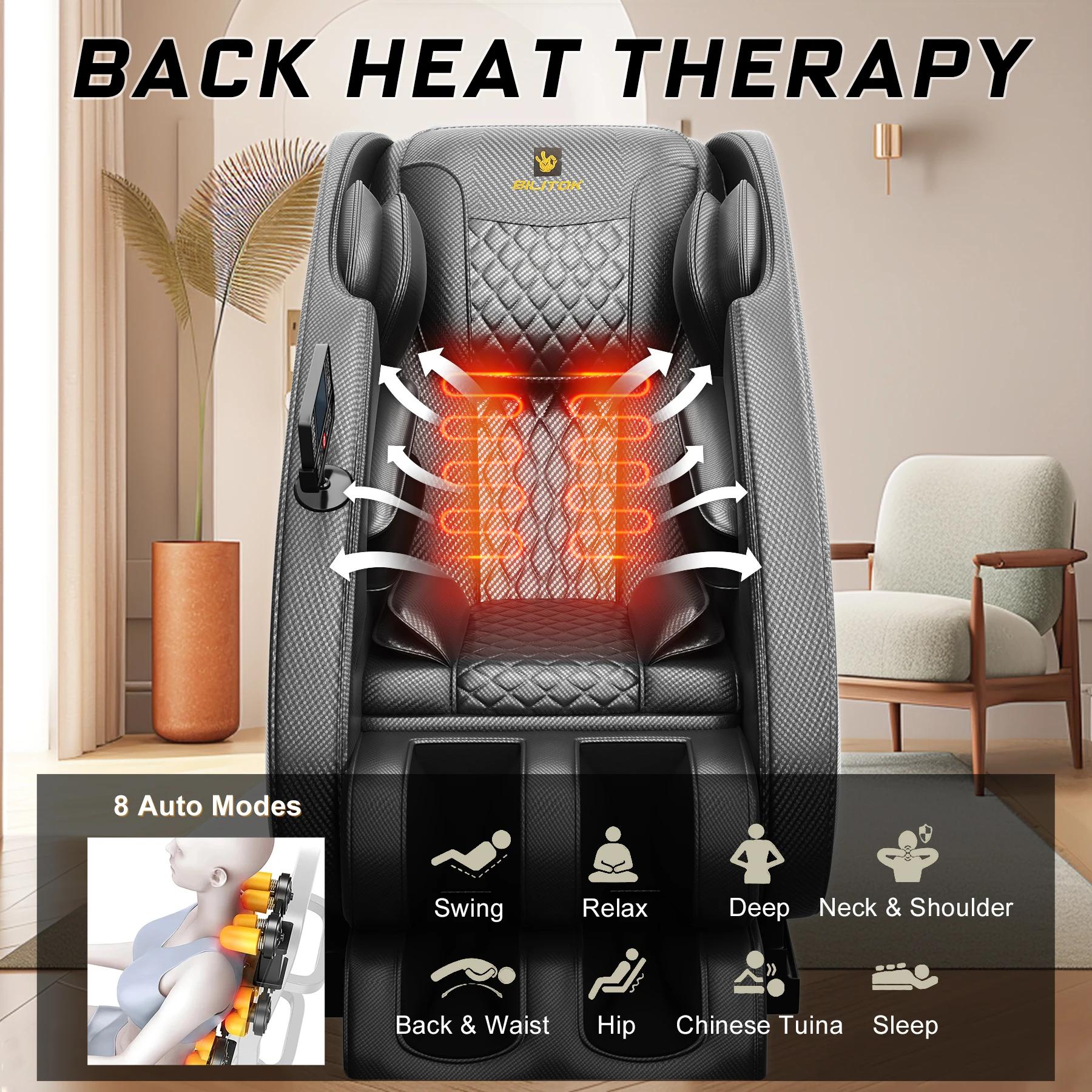 Fauteuil de massage inclinable avec zéro gravité, fauteuil de massage complet du corps avec chauffag