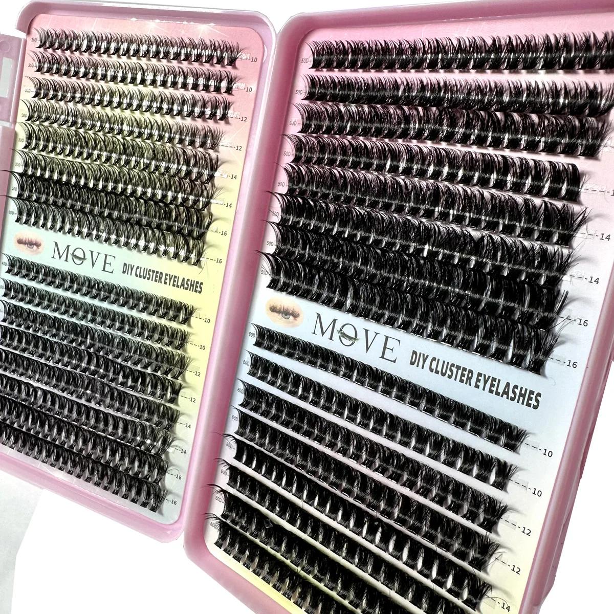 Kit d'Extension de Cils 5D Fluffy Optics, Volume Mixte, Faux Vison, Maquillage, Nouveau, 640