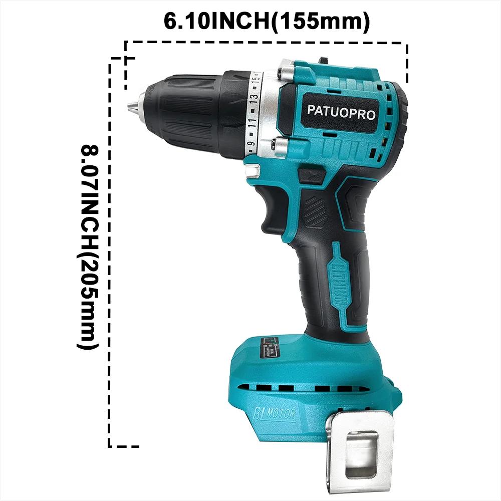 Perceuse électrique sans balais de 10mm, perceuse à main sans fil, tournevis, 2 vitesses, 23 réglage