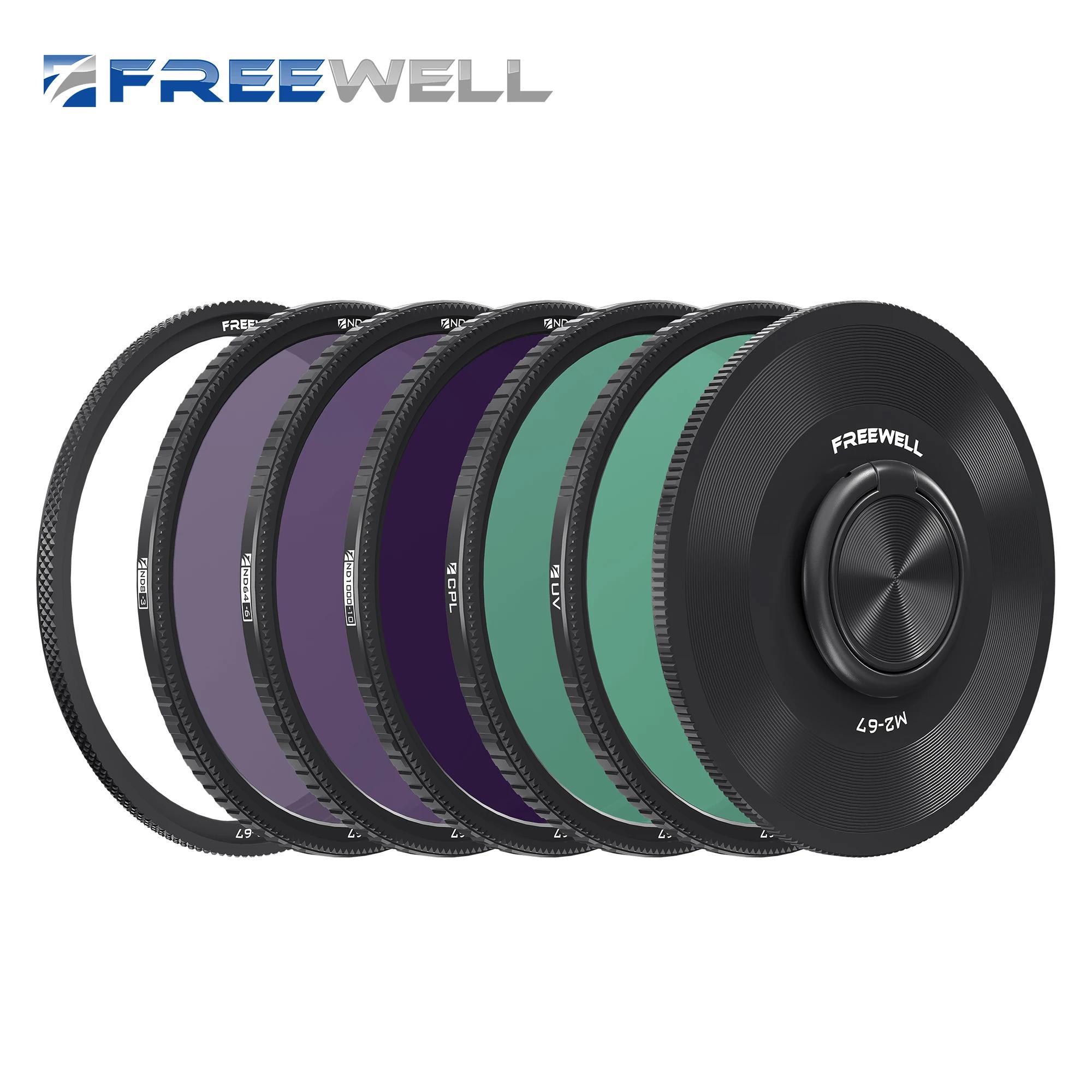 Freewell M2 – paquet de 5 filtres magnétiques à échange rapide, filtres ND8,ND64,ND1000,CPL et UV av