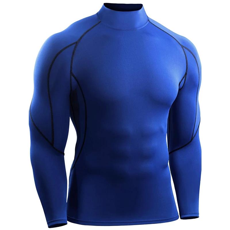 T-shirt de course à manches longues pour hommes, vêtements de sport, survêtement élastique Rashgard,