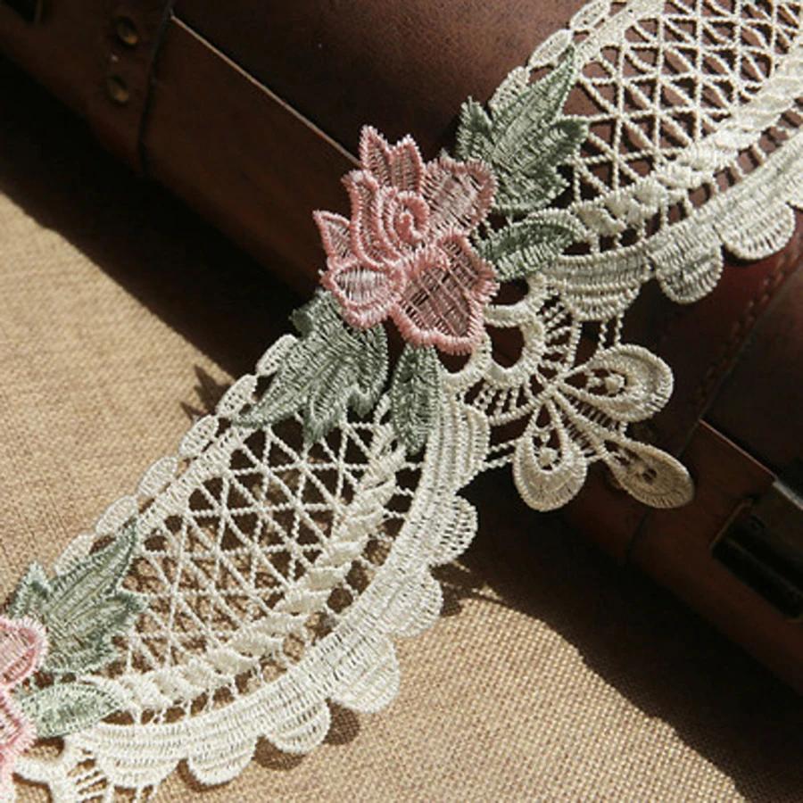Ruban de dentelle fait à la main, garnitures en tissu, accessoires de couture, décoration de mariage