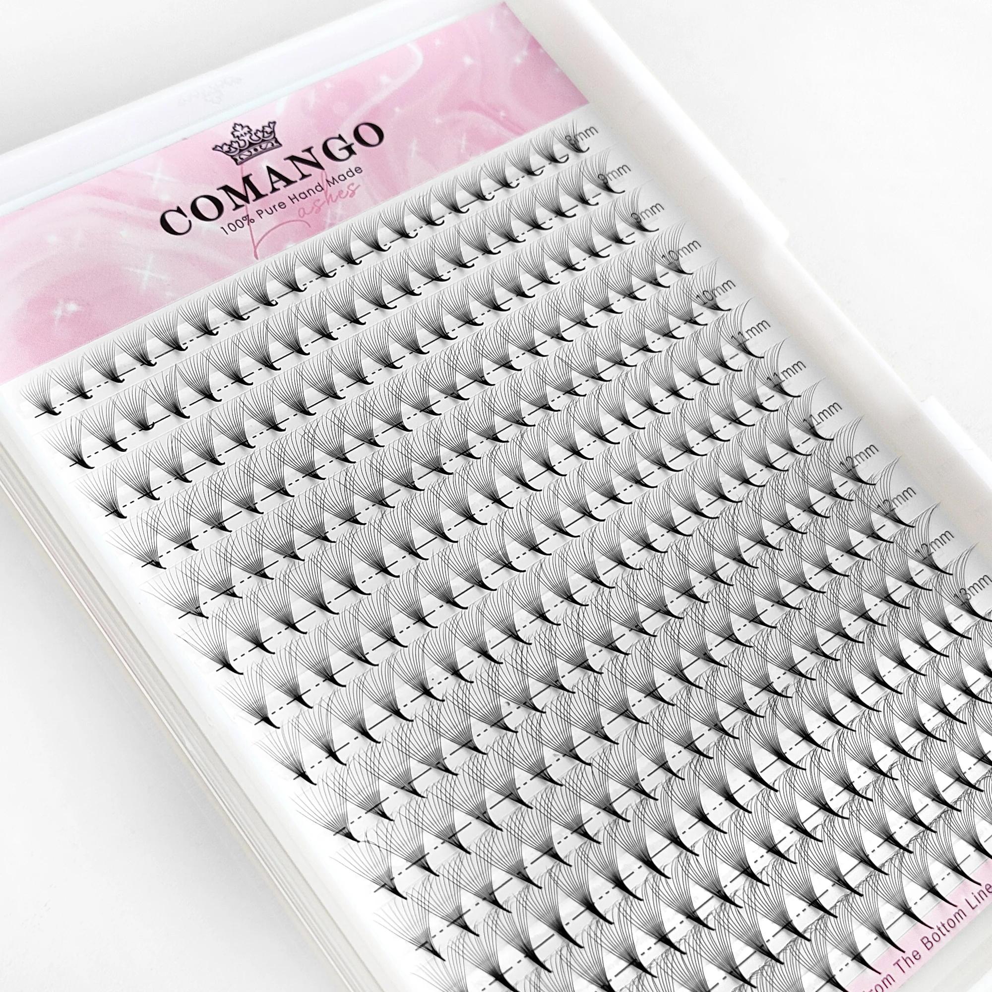 CoMango 300Fans préfabriqués volume fans vison vaporeux base pointue cils extension 3D / 6D / 10D / 