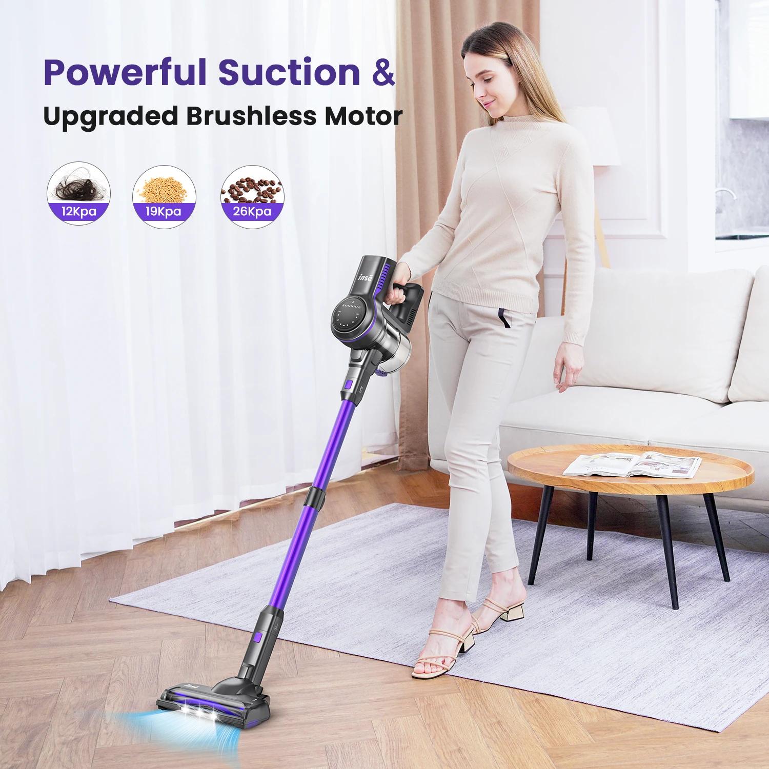 INSE-Aspirateur sans fil S7P, autonomie jusqu'à 45 services, aspirateur balai 6 en 1 pour parquet, p