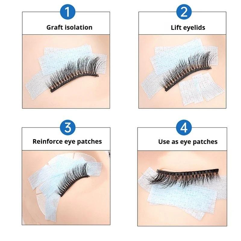 Bande de cils en Gel de Silicone, 5/10 pièces, Non tissé, résistant aux sensibles, patchs sous les y
