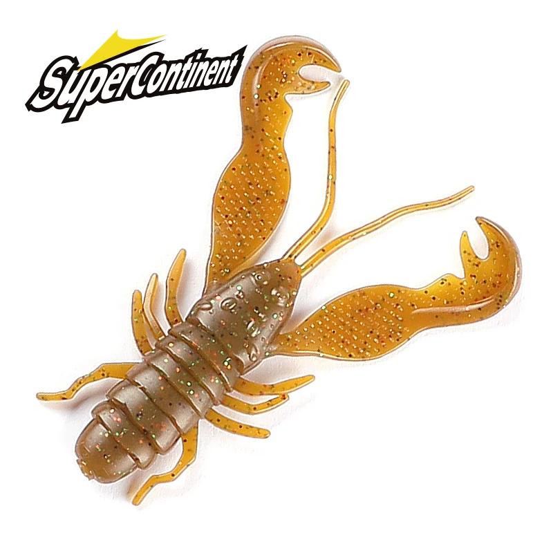 Supercontinent Filet Craw 40mm/15 pièces 70mm/6 pièces leurre souple leurres de pêche crevette homar