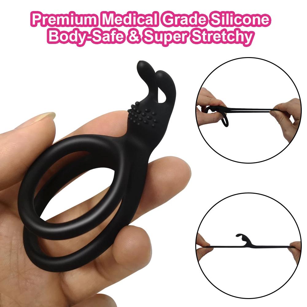 Anneau pénien en silicone pour couples adultes, anneaux de pénis, éjaculation retardée, mâle, mastja