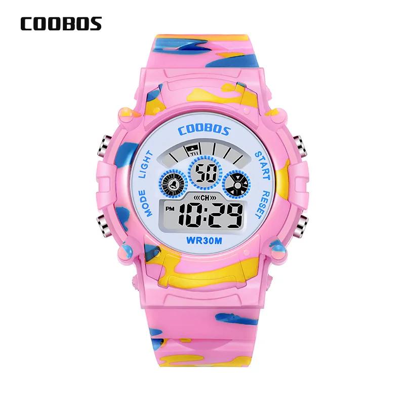 Montre numérique de Sport pour enfants, étanche, lumineuse, électronique, LED, mode, multifonction,