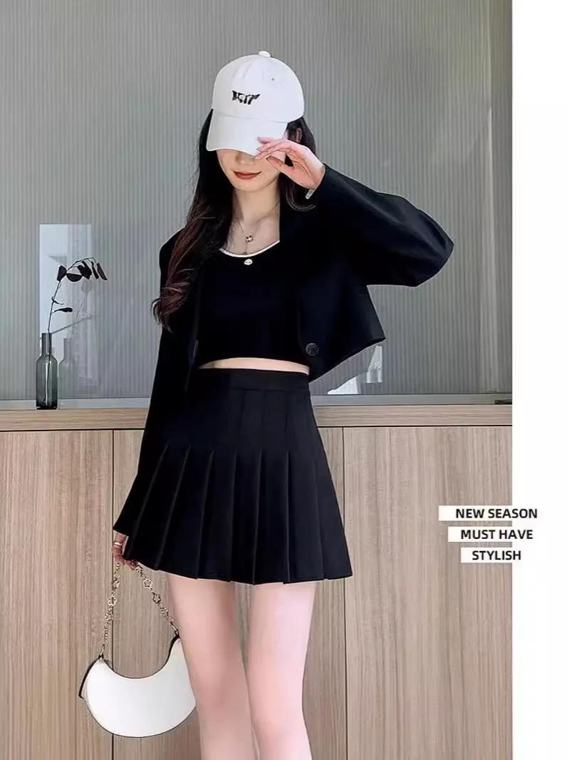 Mini jupe plissée à carreaux taille haute pour femmes, uniforme scolaire japonais, mignon Kawaii, gr