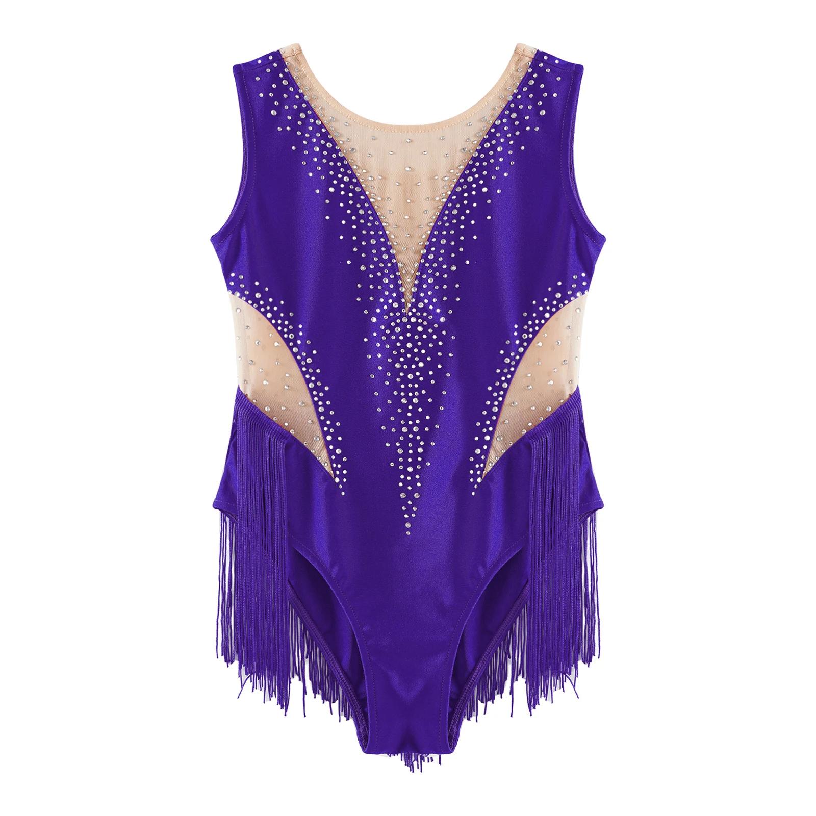 Justaucorps de danse de ballet pour enfants, patinage artistique, costume de performance AqPerforman