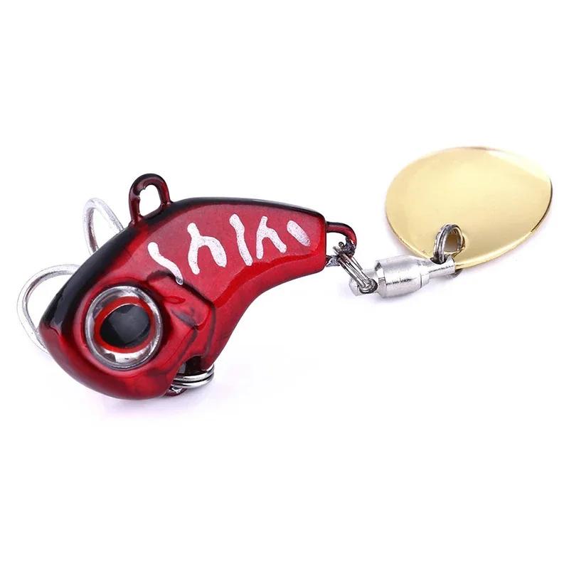 1 pièces rotatif métal VIB vibration appât Spinner cuillère leurres de pêche 8g/16g/21g gabarits tru